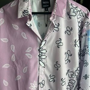Boohooman paisley shirt